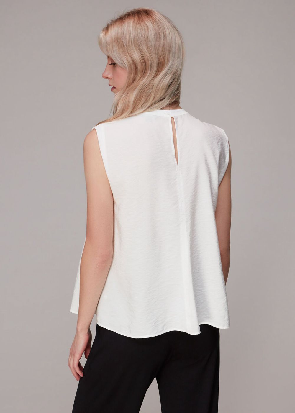 Whistles Leila Swing Top White | US-43081FBVQ