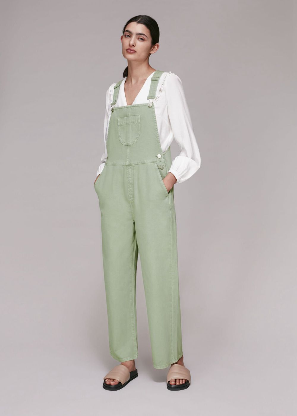 Whistles Leni Jumpsuit Khaki | US-07652BMIT