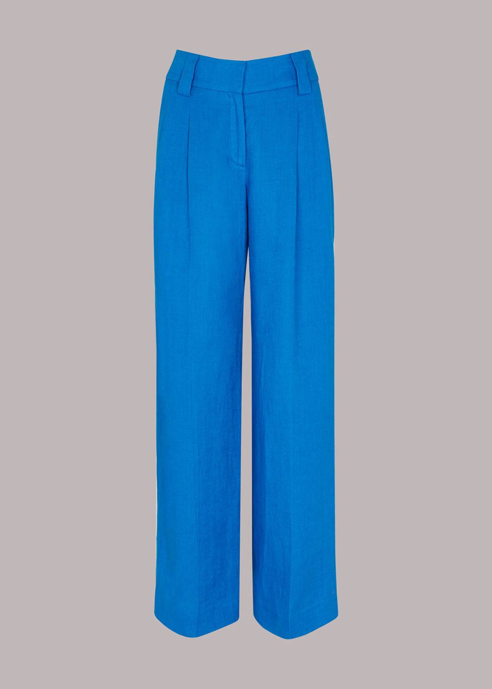 Whistles Leonie Linen Pants Blue | US-13485JDXY