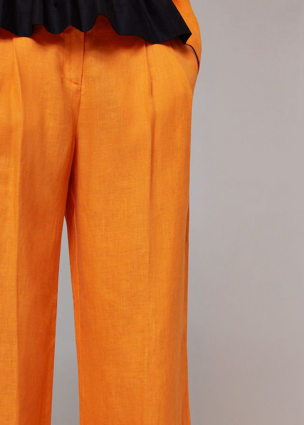 Whistles Leonie Linen Pants Orange | US-81604MLJH