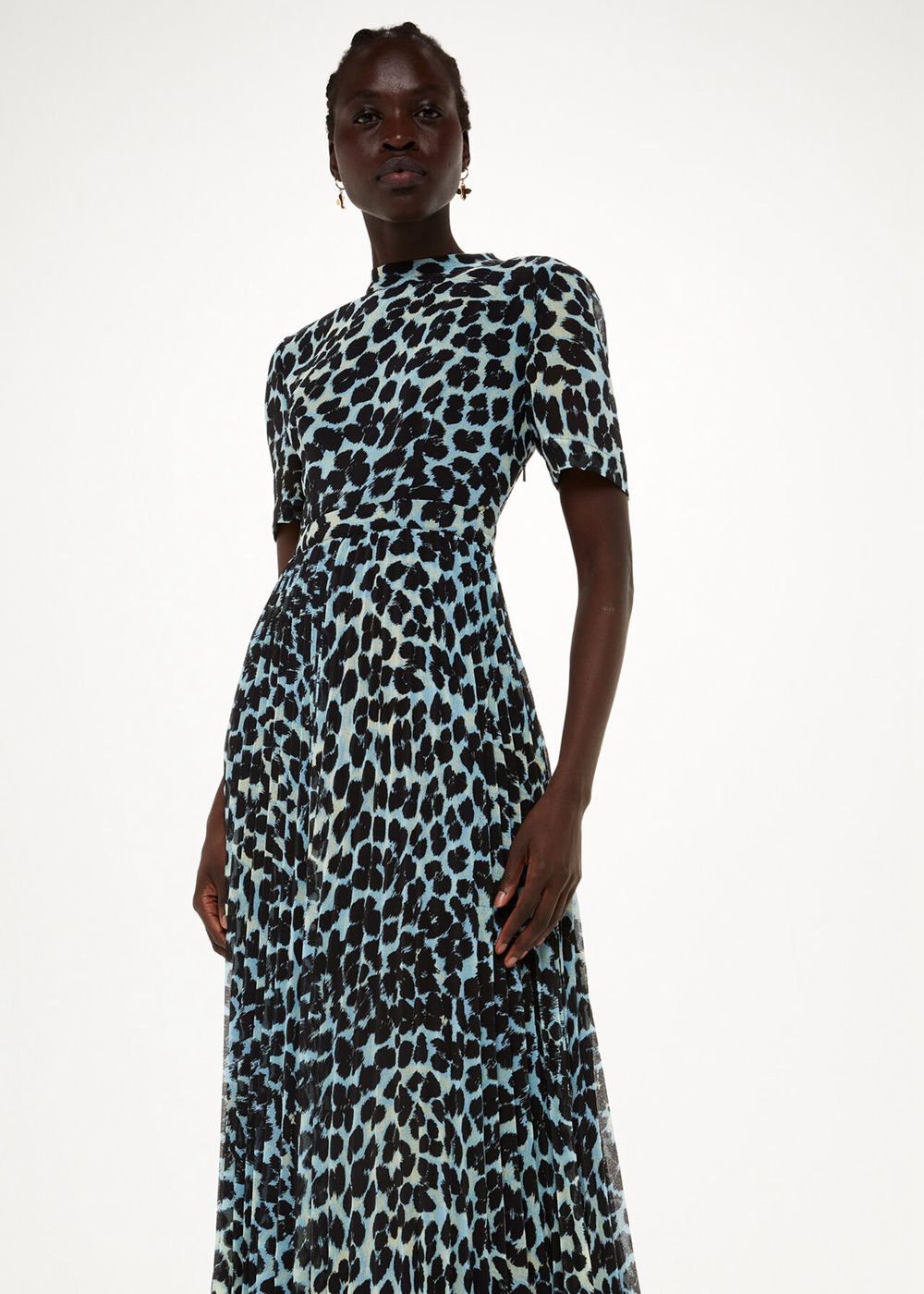 Whistles Leopard Spot Cut Out Dress Multicolor | US-03819DXHM