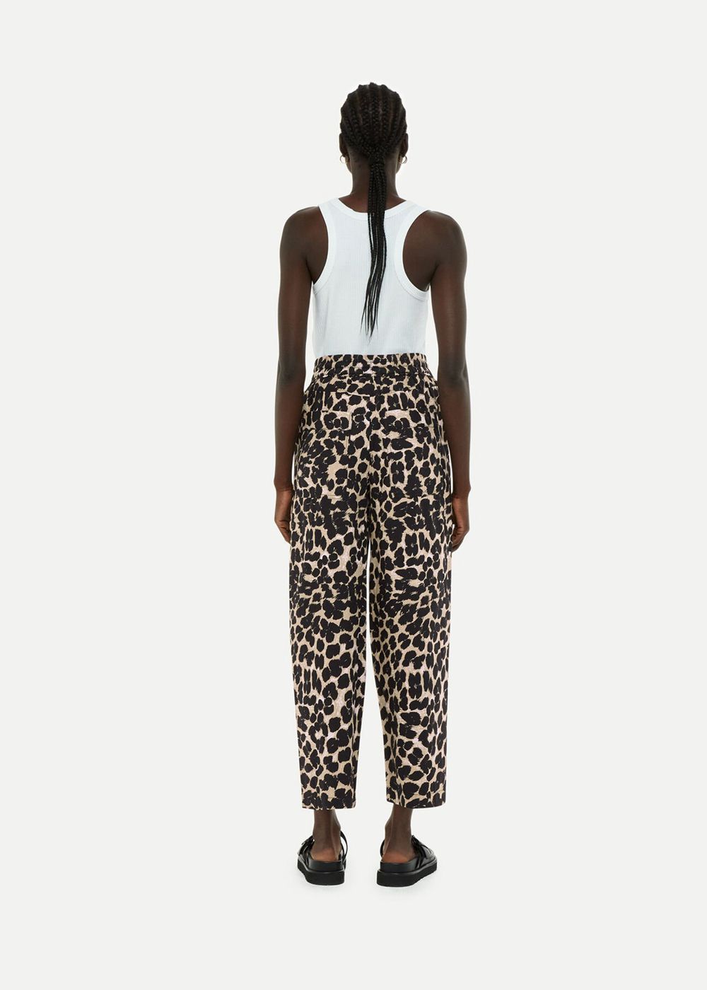 Whistles Leopard Spot Poplin Pants Leopard | US-40896AFTE