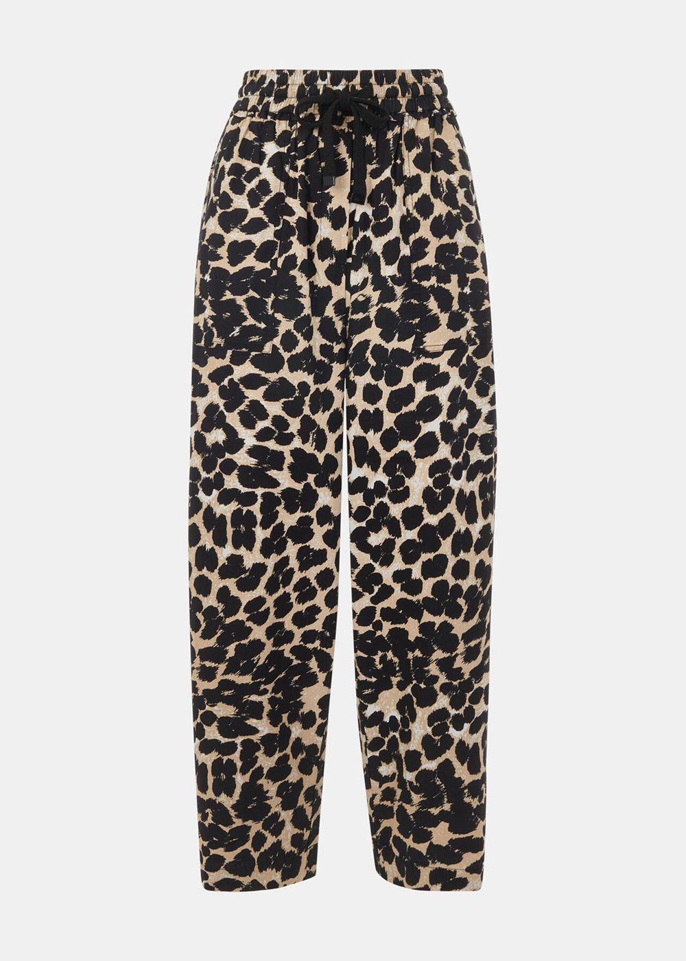 Whistles Leopard Spot Poplin Pants Leopard | US-40896AFTE