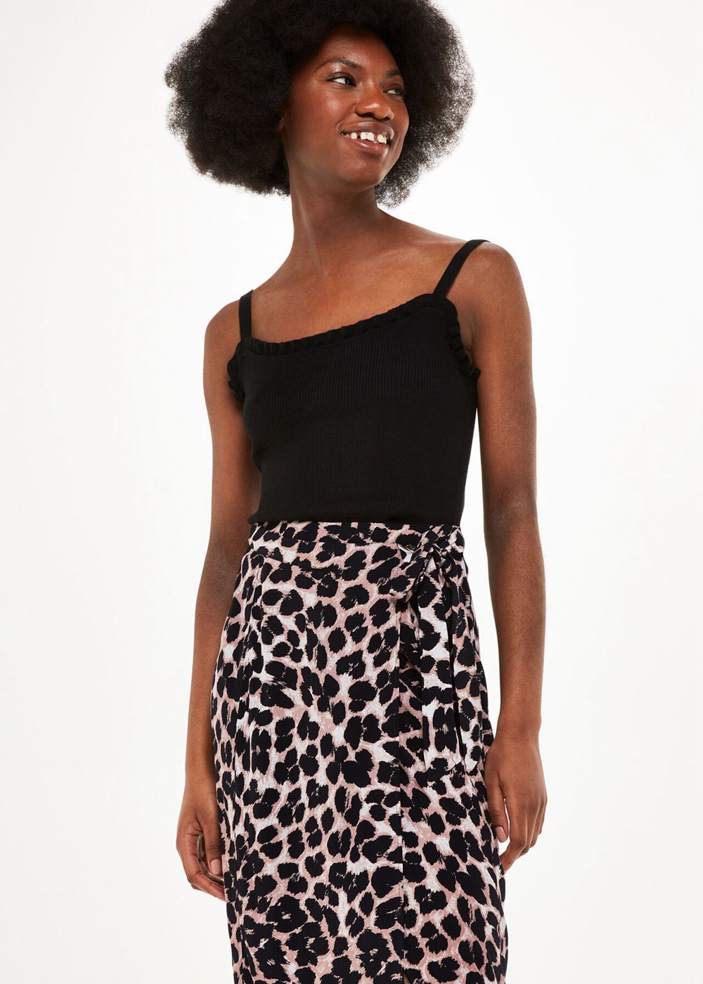 Whistles Leopard Spot Wrap Skirts Leopard | US-04173IDJY