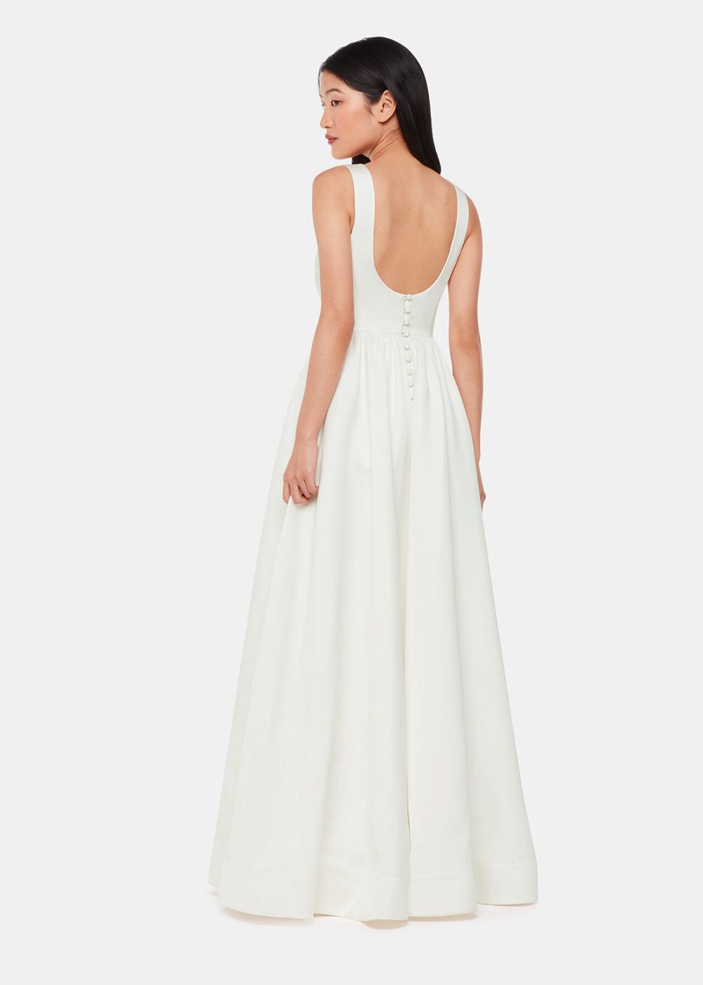 Whistles Lettie Wedding Dress White | US-61293EOIS