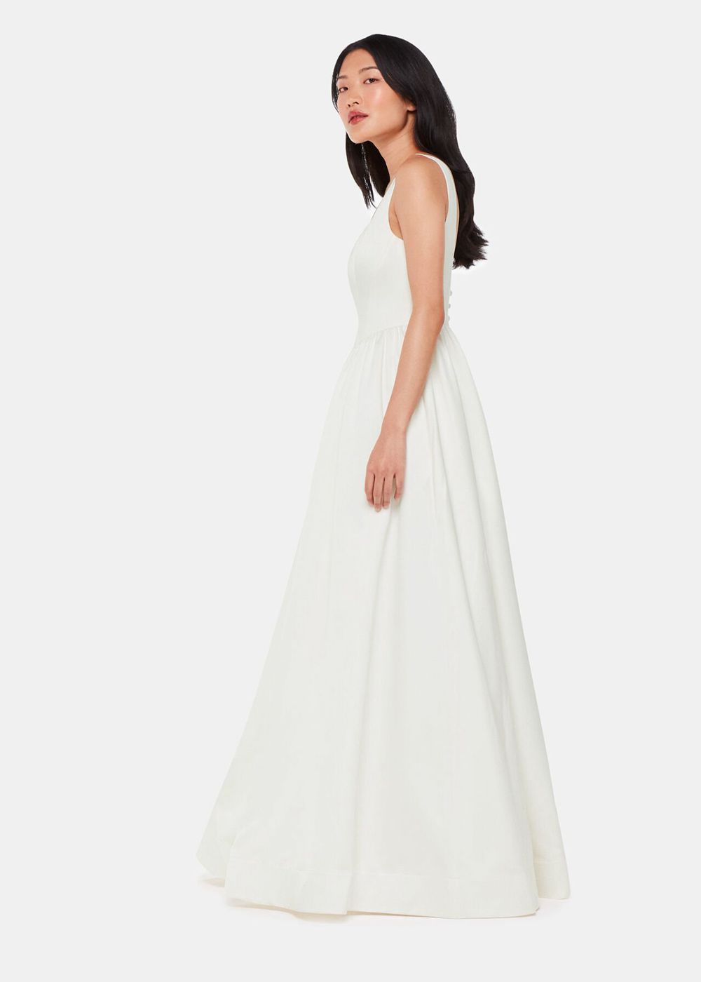 Whistles Lettie Wedding Dress White | US-61293EOIS