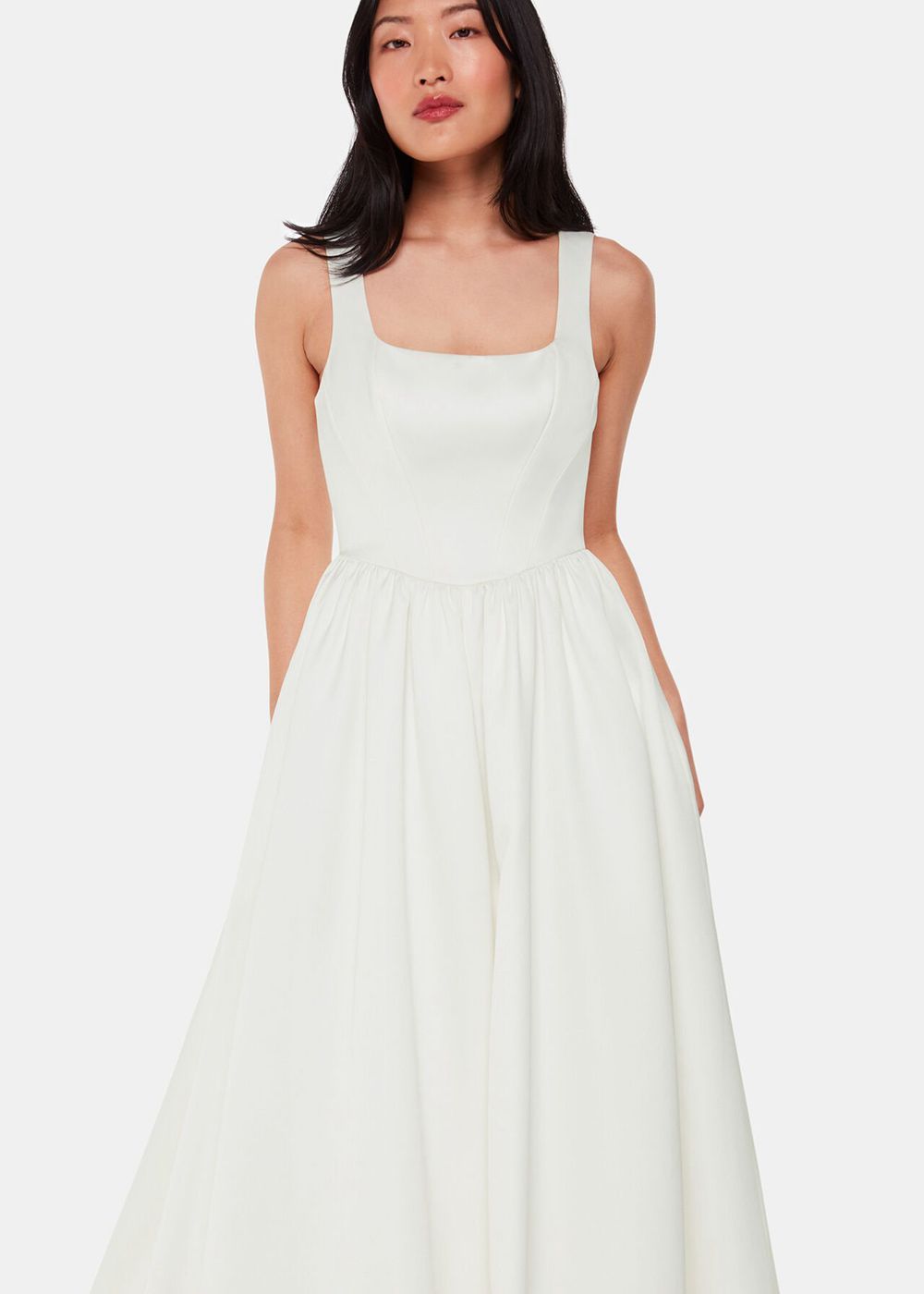 Whistles Lettie Wedding Dress White | US-61293EOIS