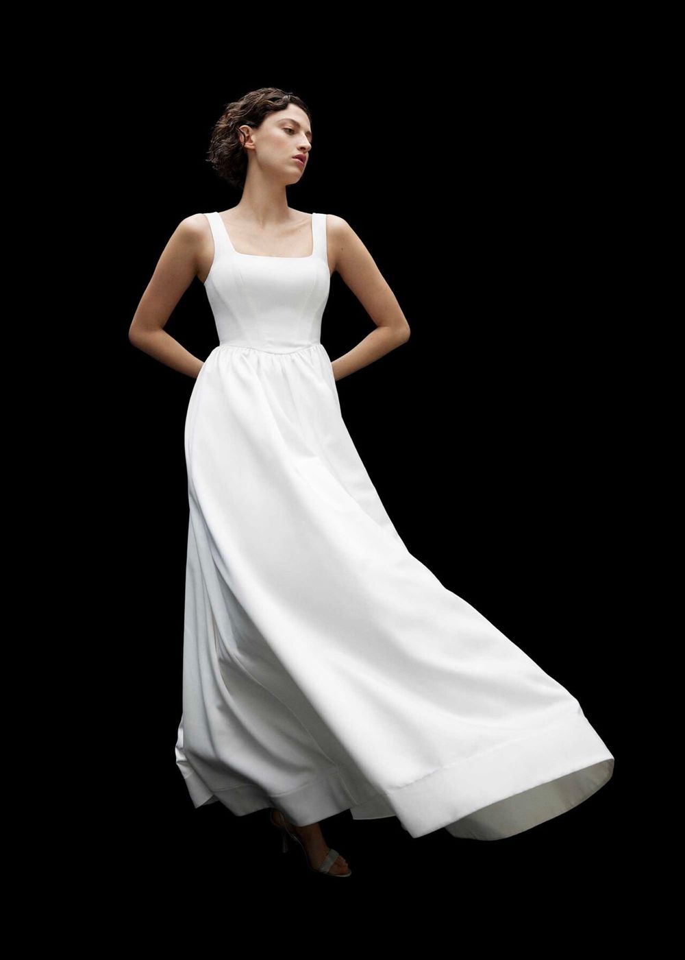 Whistles Lettie Wedding Dress White | US-61293EOIS