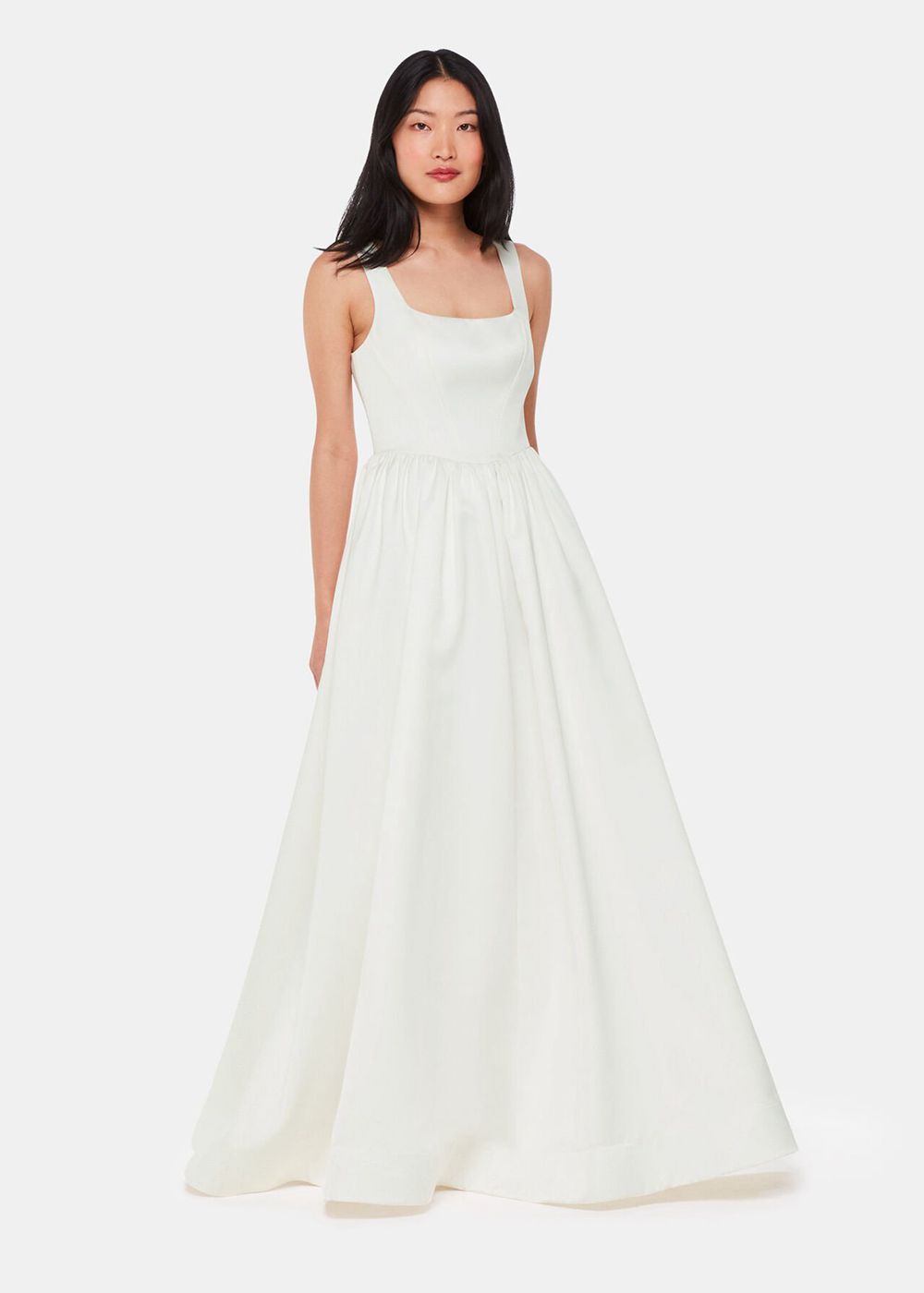 Whistles Lettie Wedding Dress White | US-61293EOIS