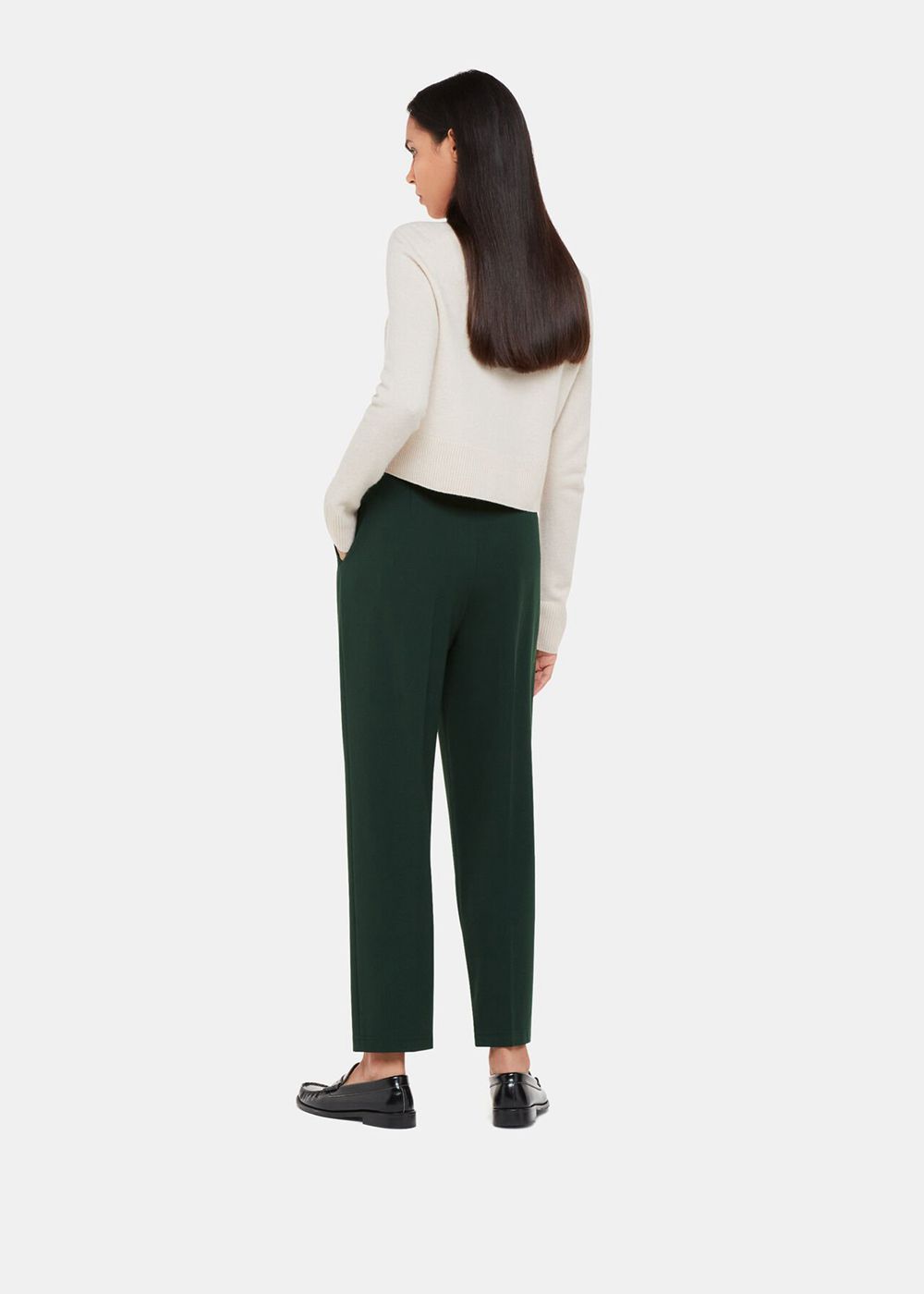 Whistles Lila Ponte Pants Dark Green | US-56804GZTU