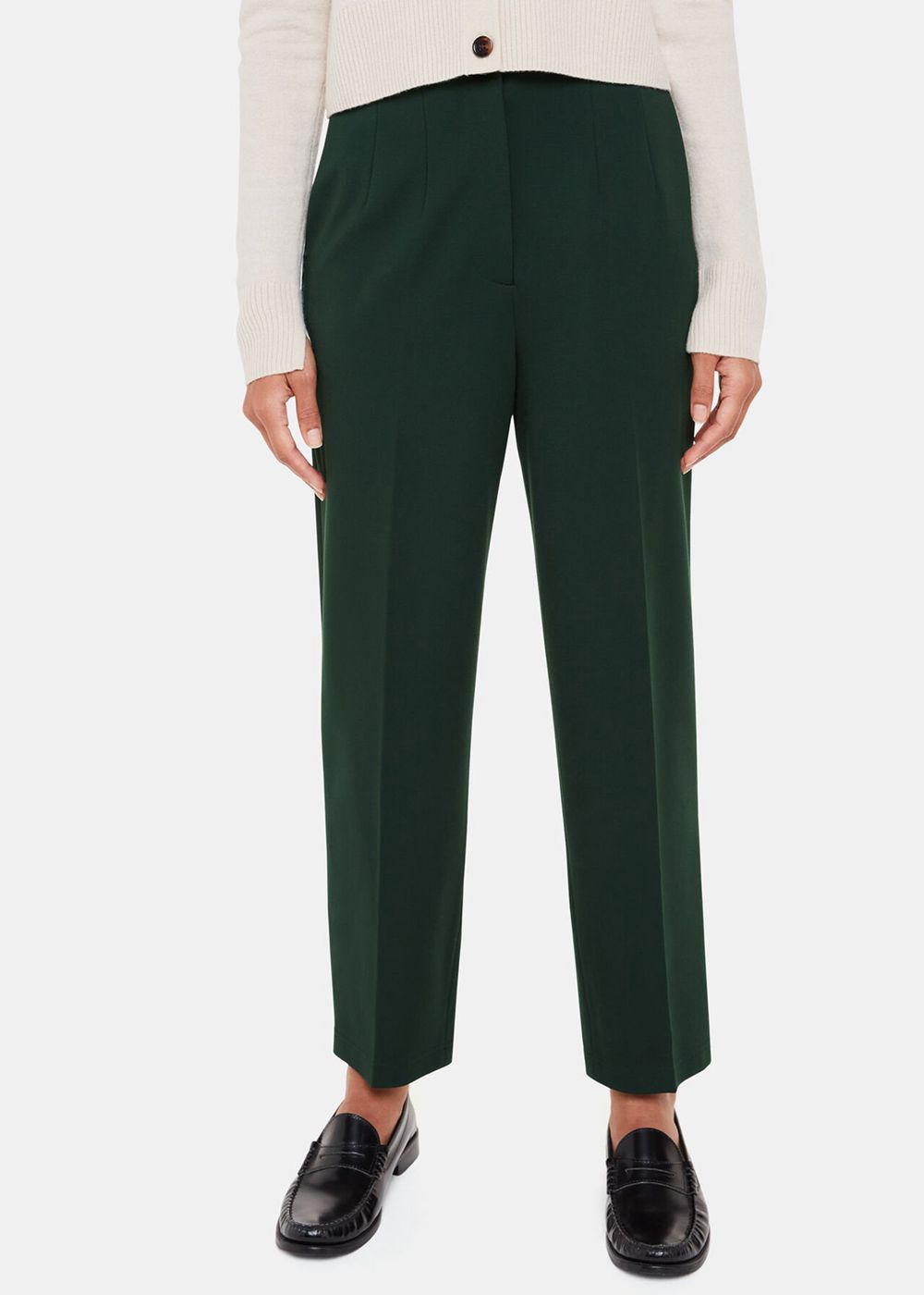 Whistles Lila Ponte Pants Dark Green | US-56804GZTU