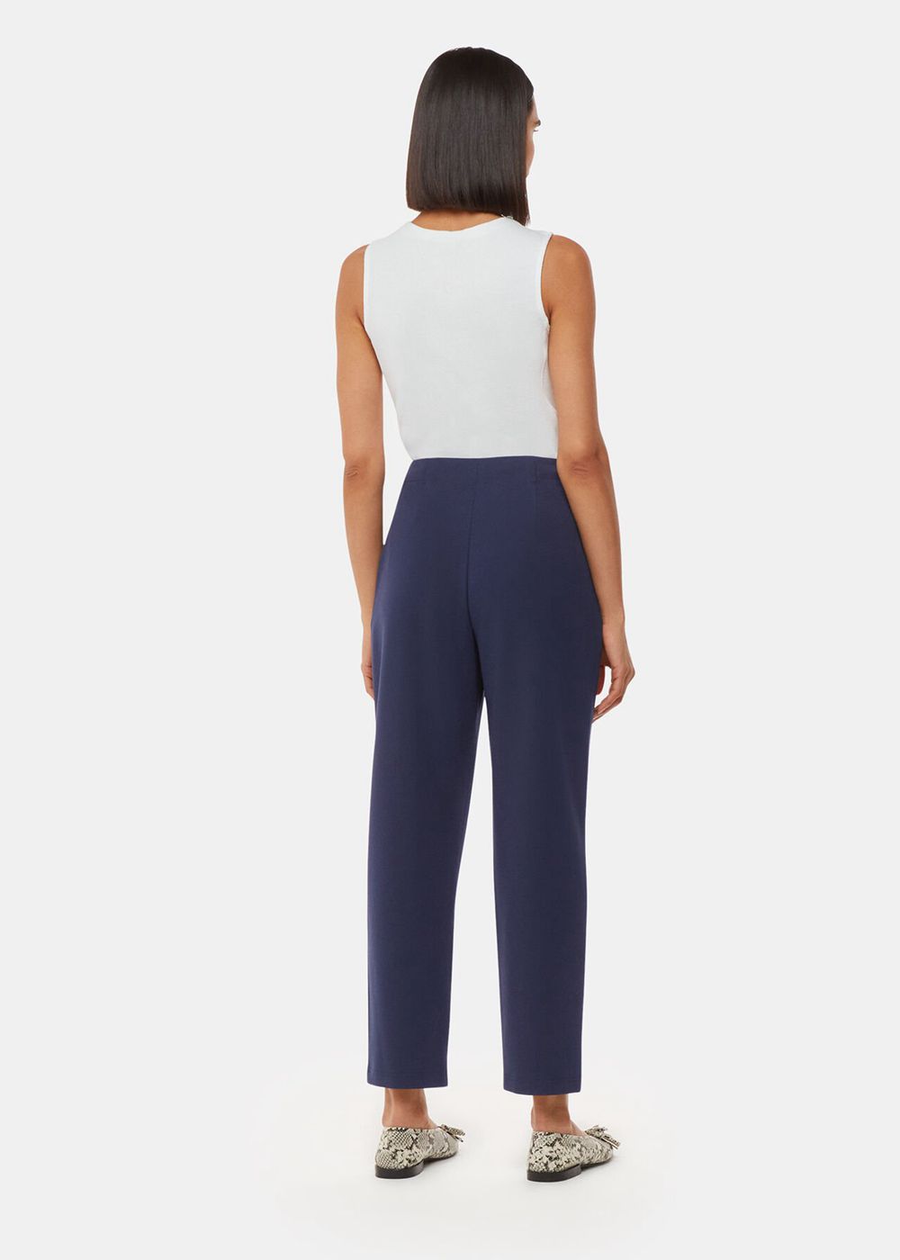 Whistles Lila Ponte Pants Navy | US-96138VMNY