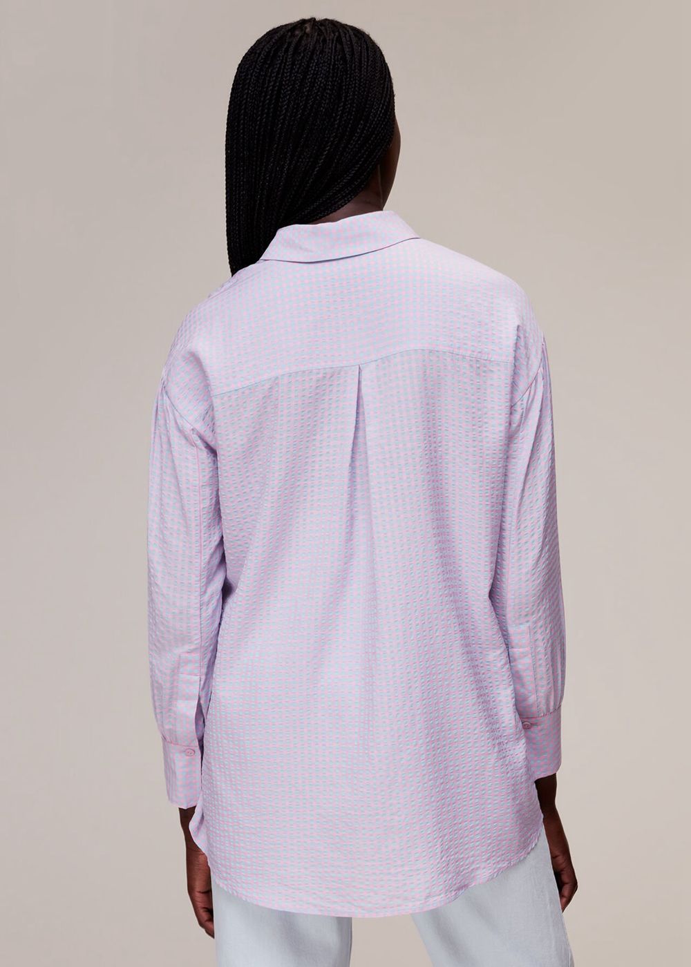 Whistles Lily Gingham Shirts Pink / Multicolor | US-75094JLPK