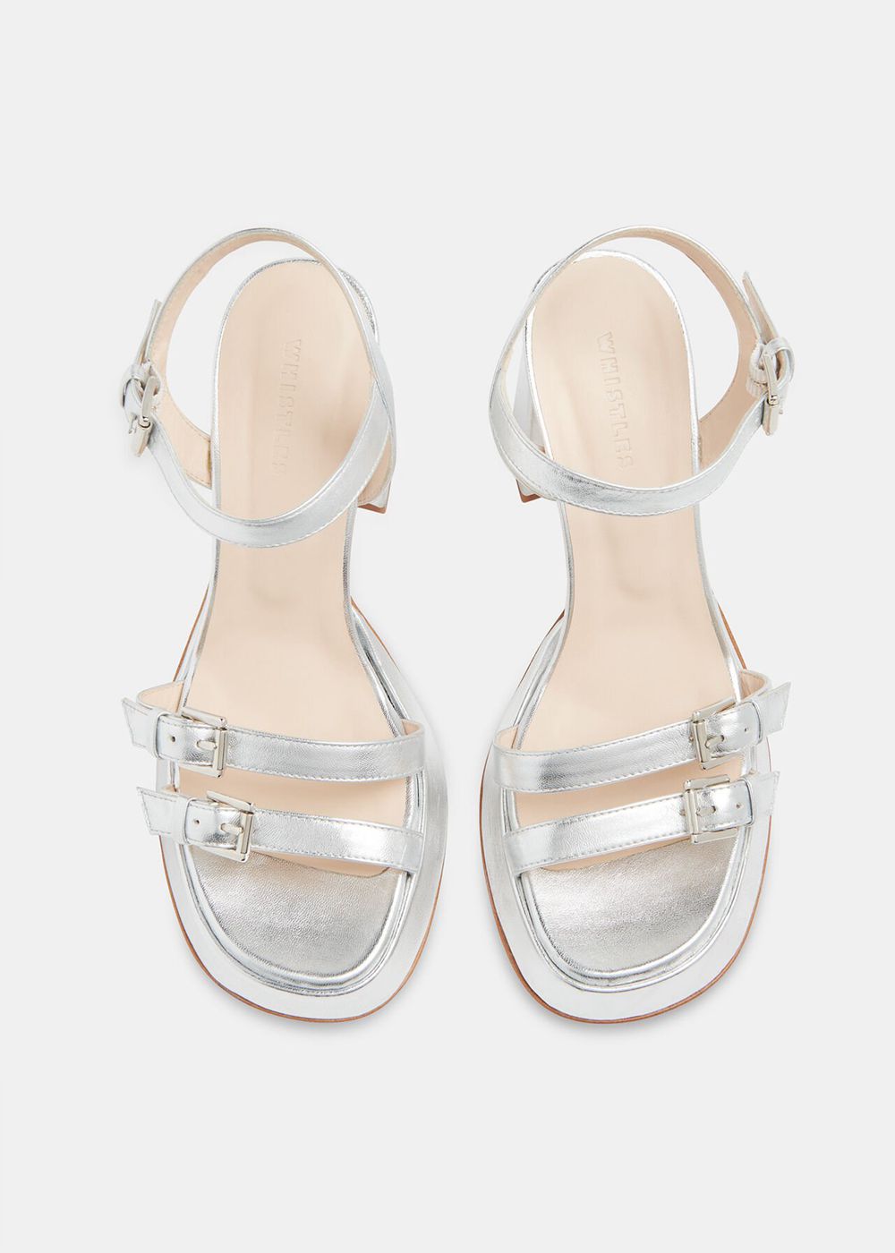 Whistles Limited Addie Heels Sandals Silver | US-76049GRSH