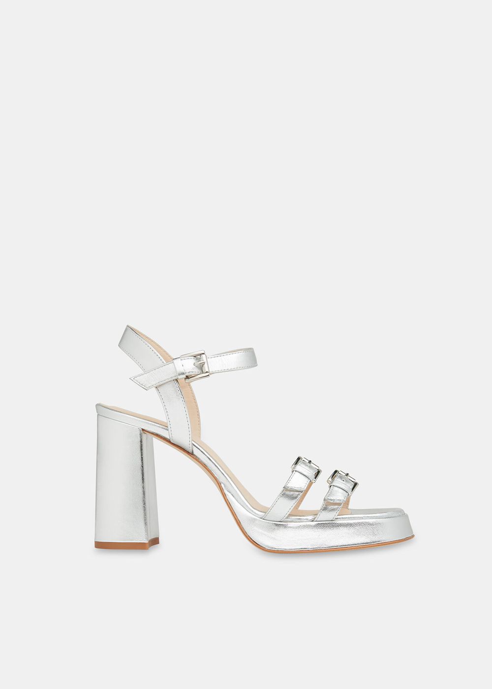 Whistles Limited Addie Heels Sandals Silver | US-76049GRSH