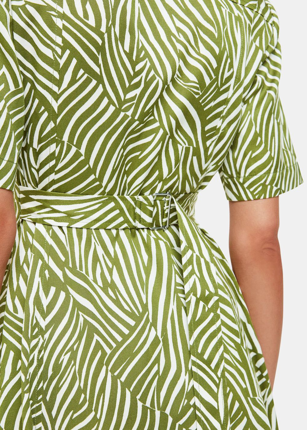 Whistles Linear Leaf Midi Dress Green / Multicolor | US-38257TVGH