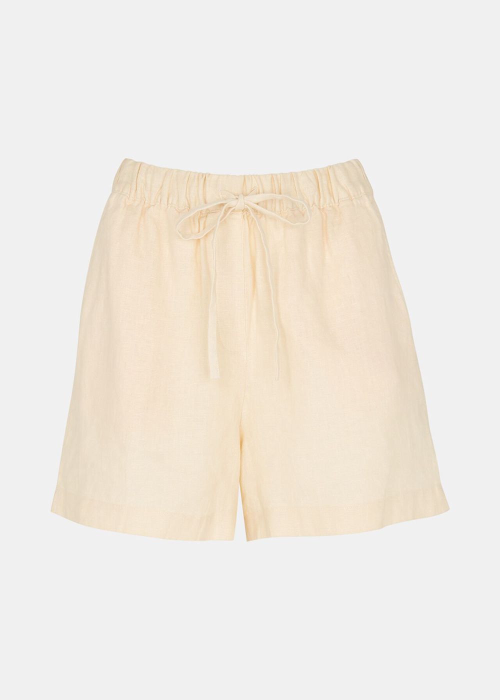 Whistles Linen Elasticated Shorts White | US-18674XQSM