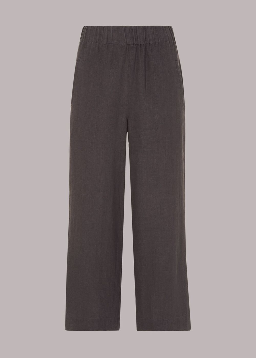 Whistles Linen Pants Black | US-93654UZFY