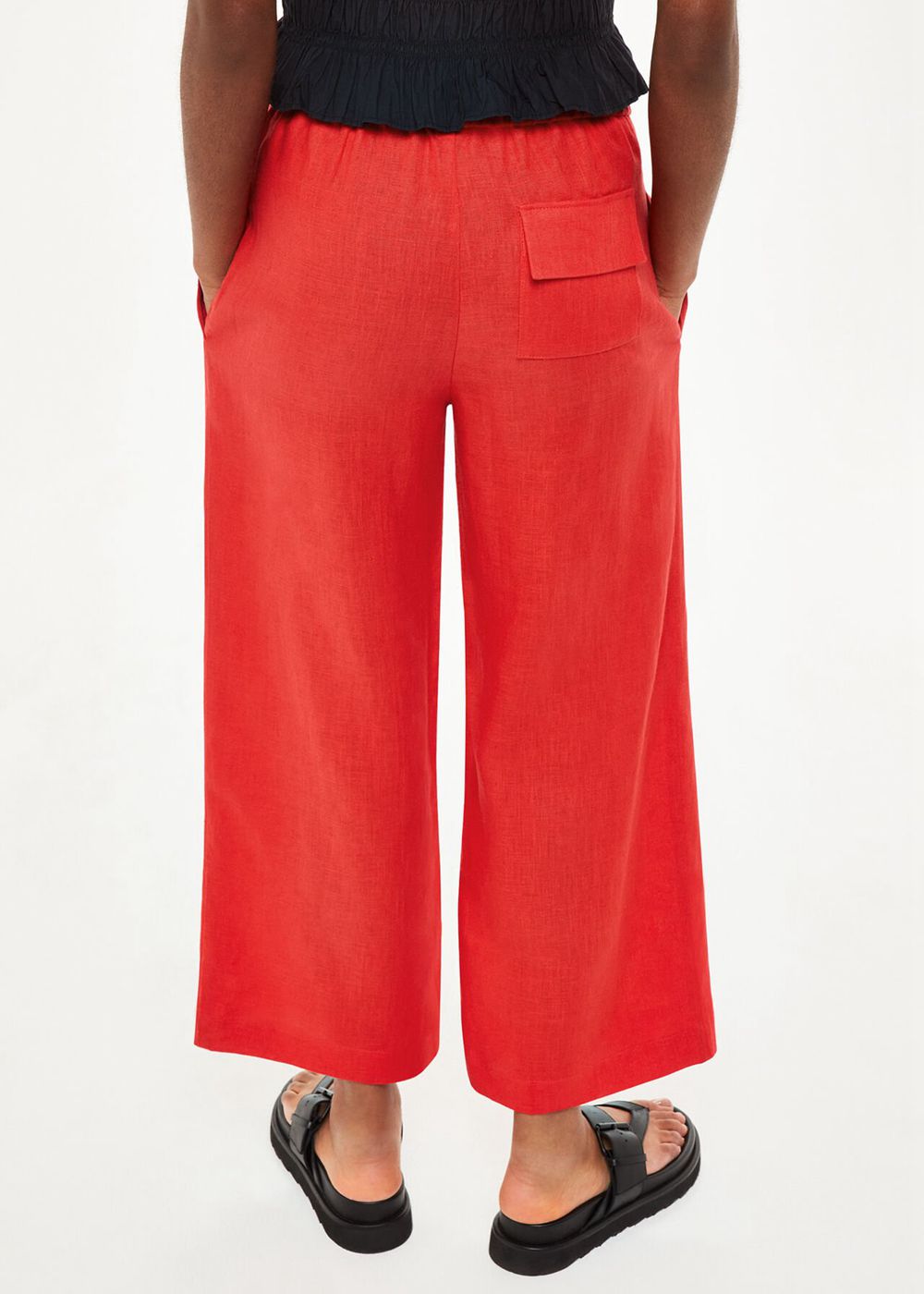 Whistles Linen Pocket Pants Red | US-91743VBHZ