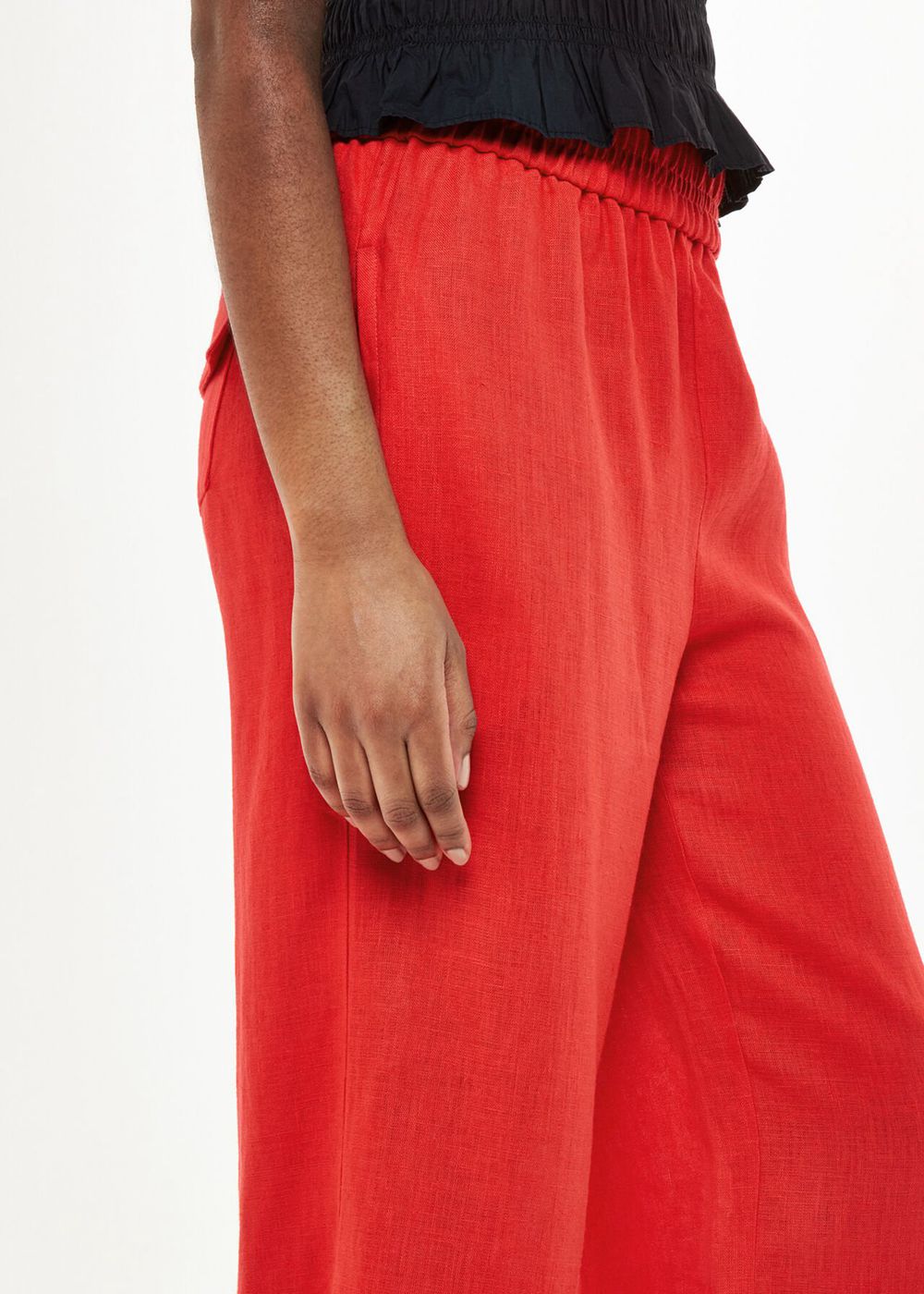 Whistles Linen Pocket Pants Red | US-91743VBHZ