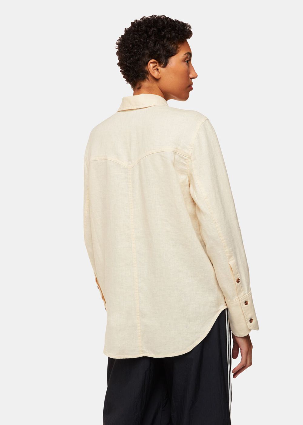 Whistles Linen Relaxed Fit Shirts White | US-95713LWFX