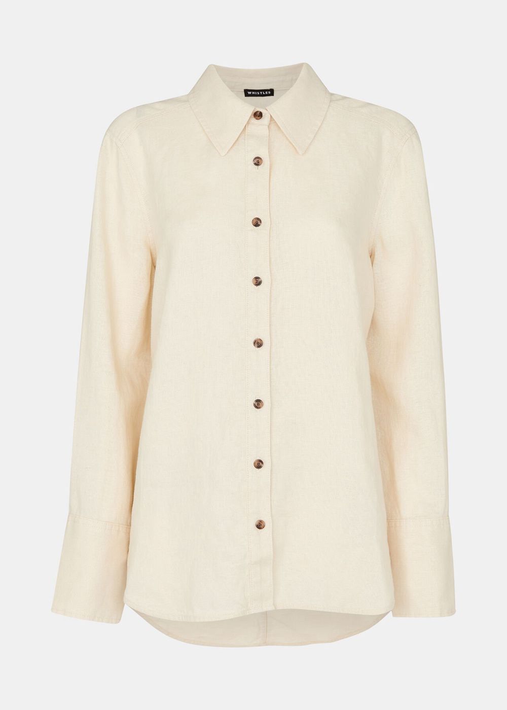 Whistles Linen Relaxed Fit Shirts White | US-95713LWFX