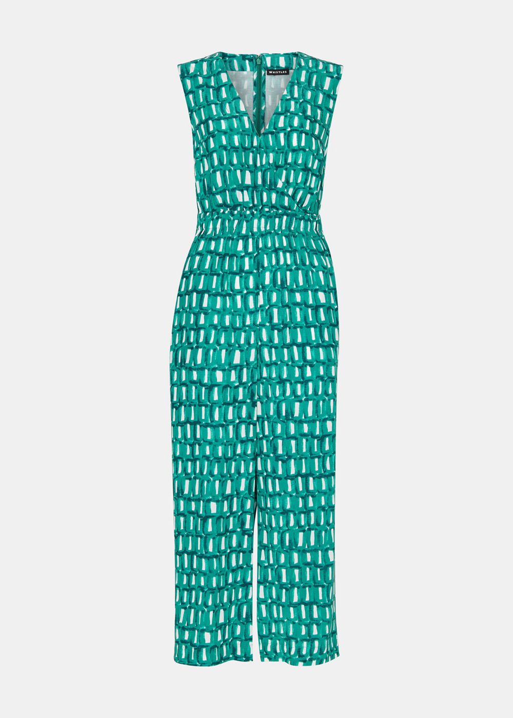 Whistles Linked Smudge Lorna Jumpsuit Green / Multicolor | US-49625QWNB