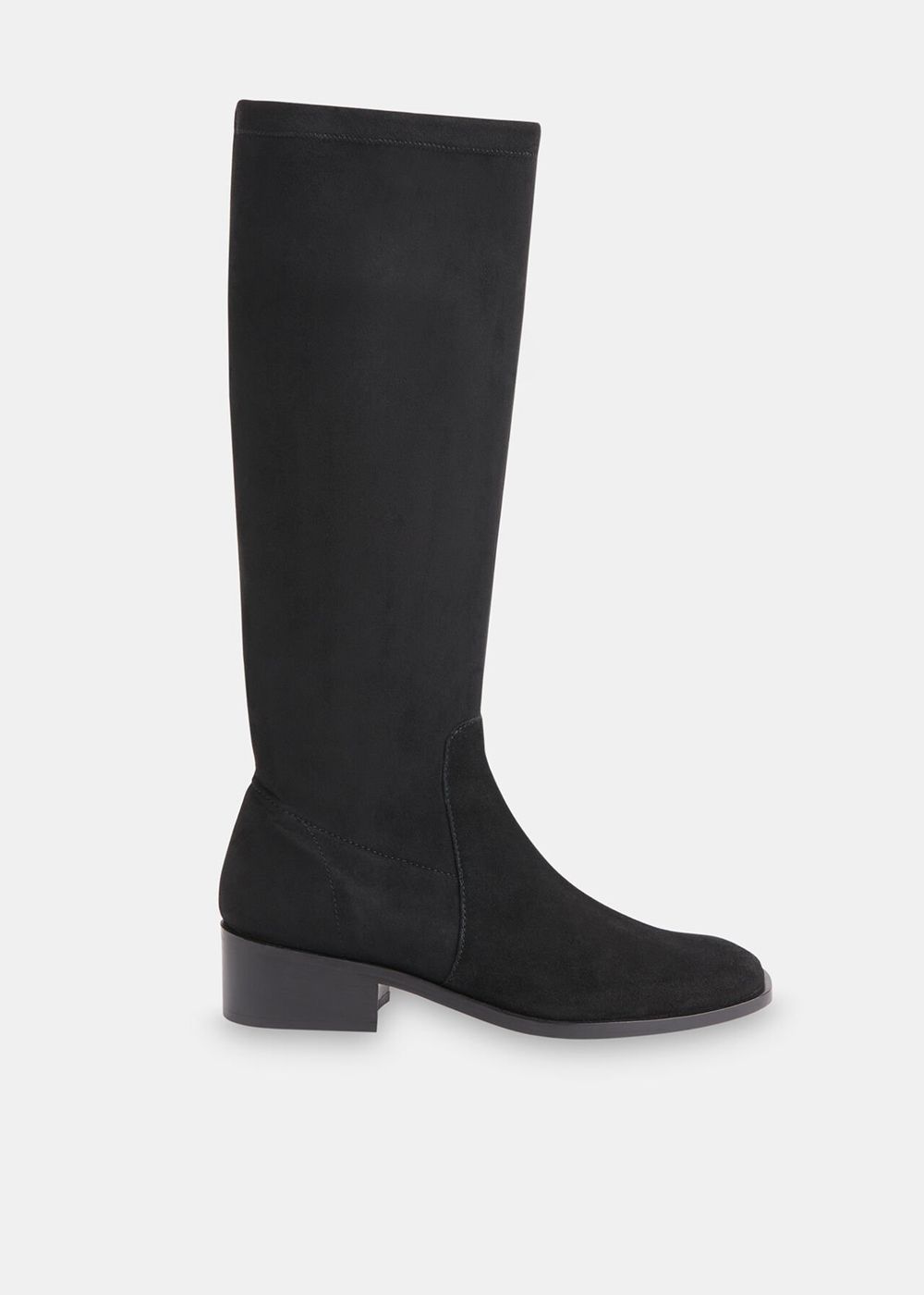 Whistles Lisi Stretch Knee-high Boots Black | US-19673NREC