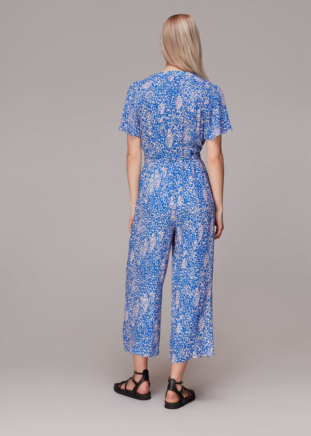 Whistles Lively Animal Jemma Jumpsuit Blue / Multicolor | US-87352QODX