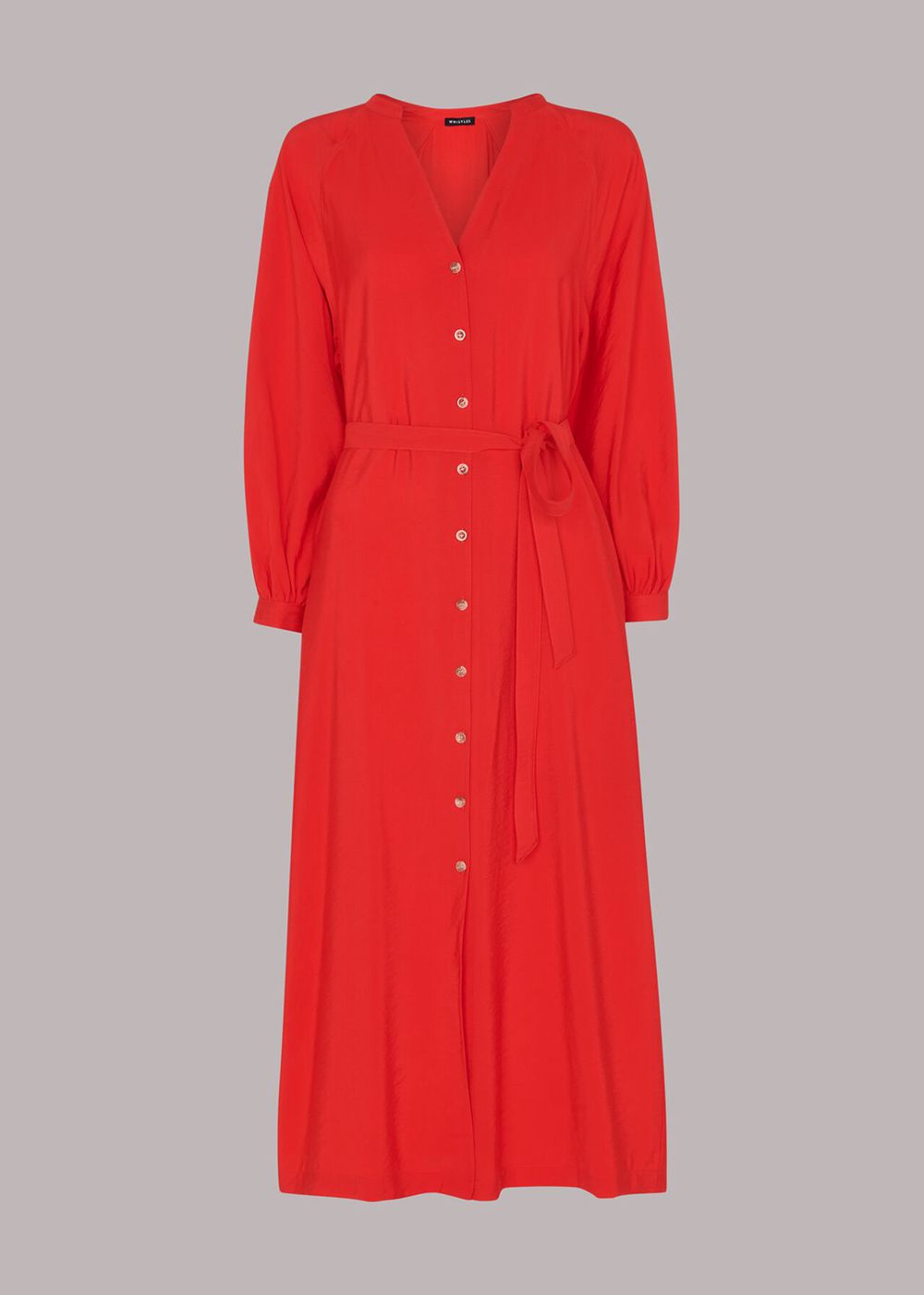 Whistles Lizzie Midi Dress Red | US-26503ISQR