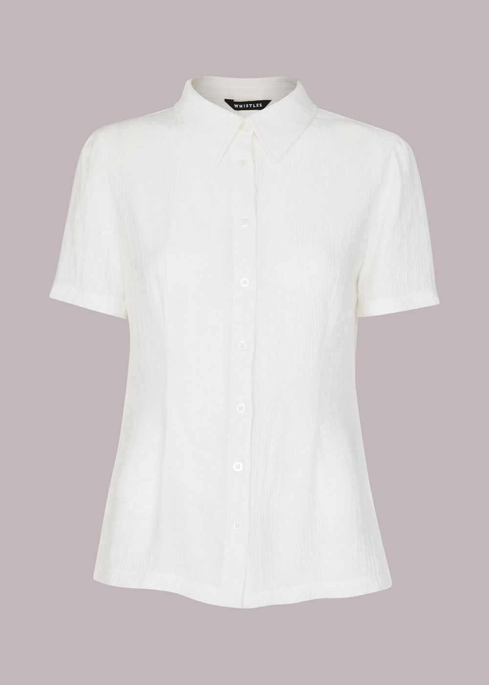 Whistles Lizzie Textured Shirts White | US-35940OSED