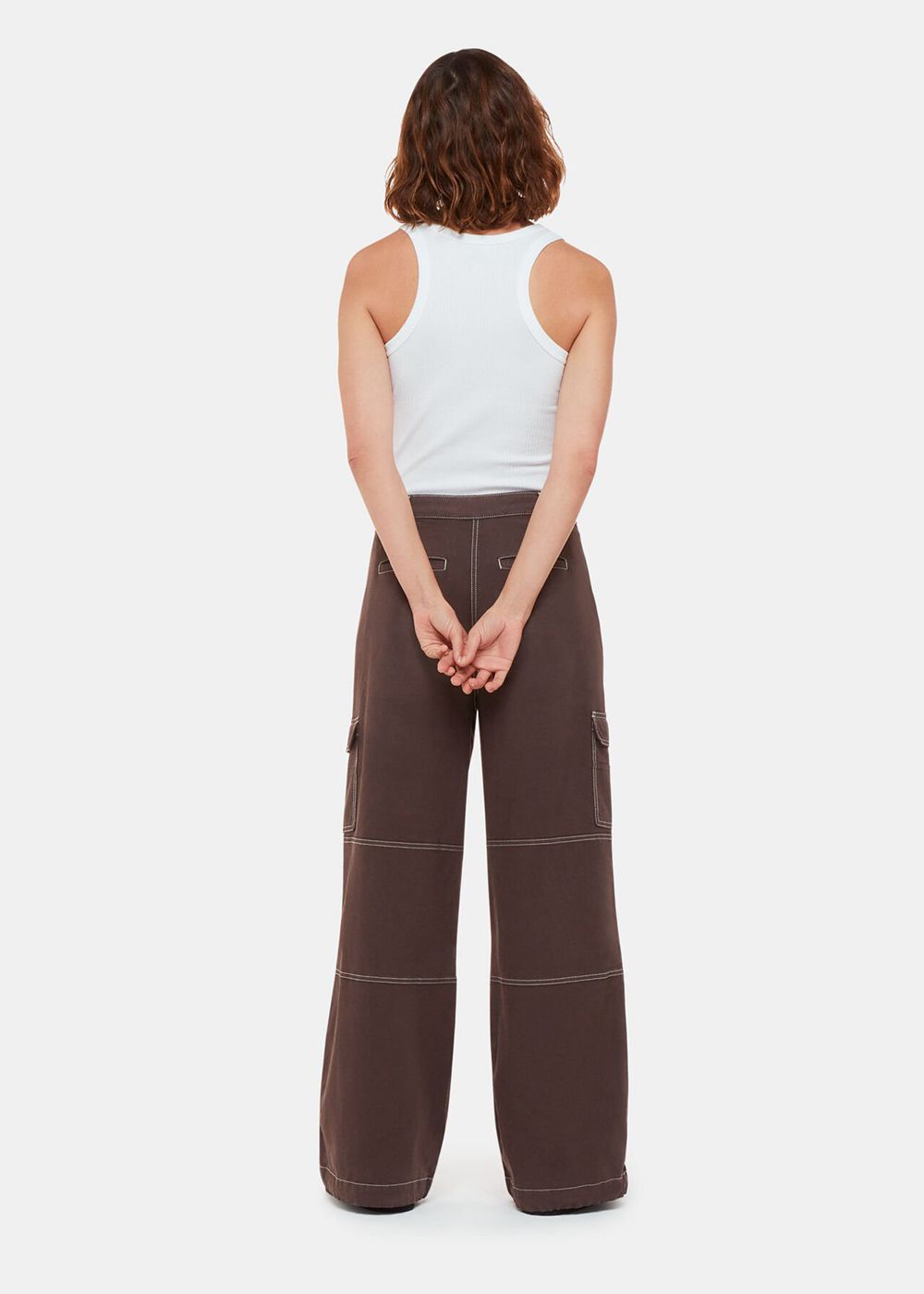 Whistles Lorna Cargos Pants Chocolate | US-48605VJZY