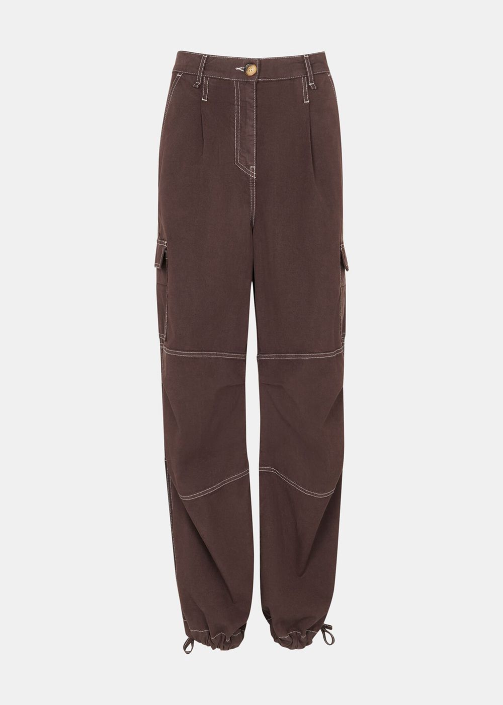 Whistles Lorna Cargos Pants Chocolate | US-48605VJZY