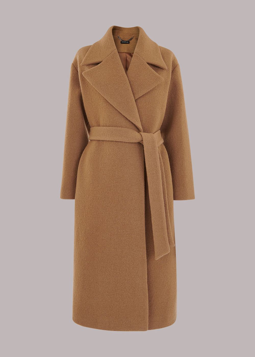 Whistles Lorna Wrap Wool Coat Brown | US-70582NZIU