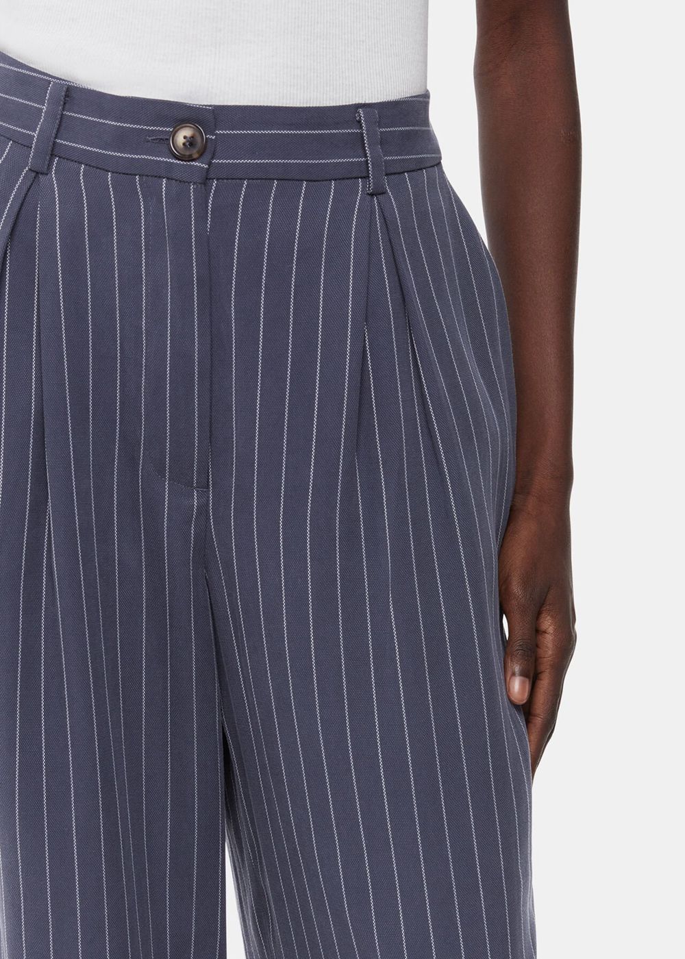 Whistles Lottie Pinstripe Pants Navy / Multicolor | US-38642BOHV