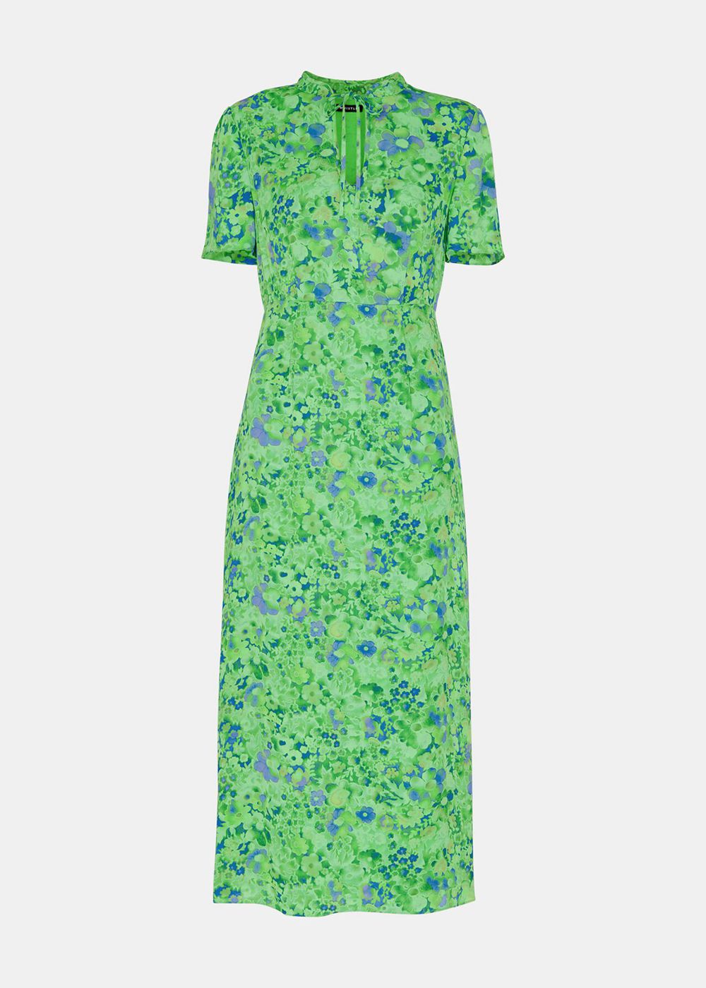 Whistles Lucid Floral Bonnie Dress Green / Multicolor | US-02561JSUG