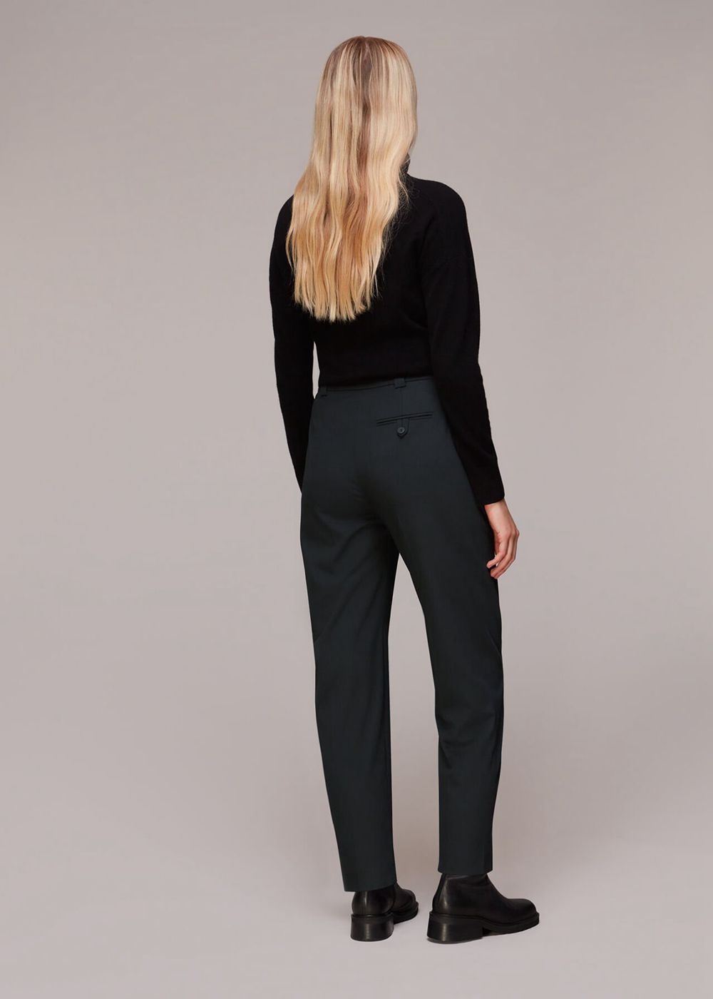 Whistles Lucie Cigarette Pants Black | US-25839CBSU