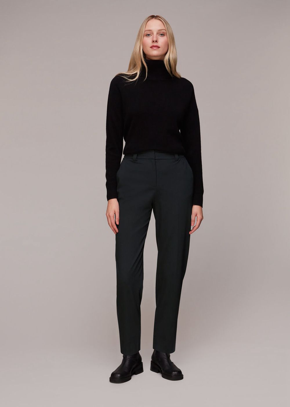 Whistles Lucie Cigarette Pants Black | US-25839CBSU