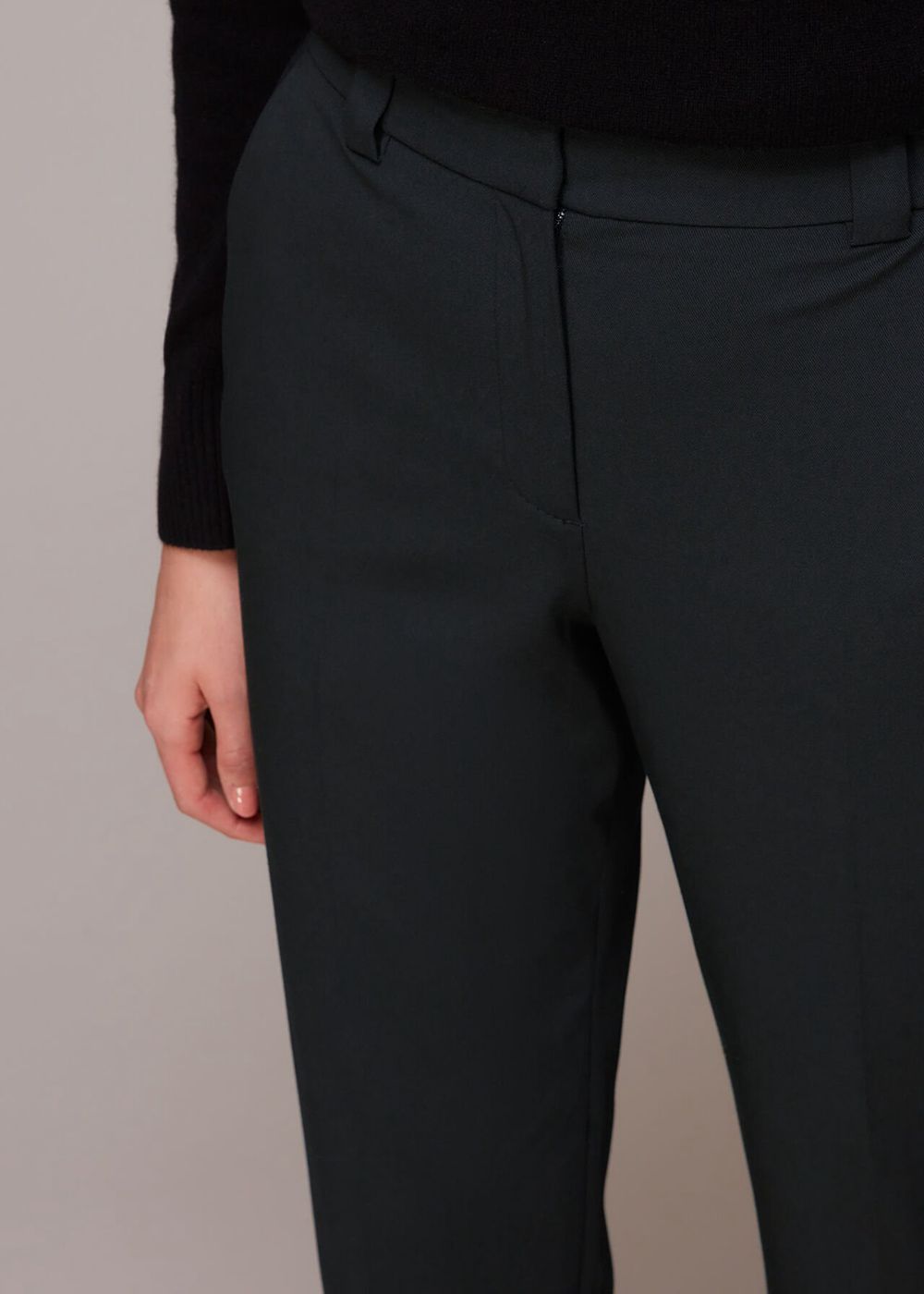 Whistles Lucie Cigarette Pants Black | US-25839CBSU