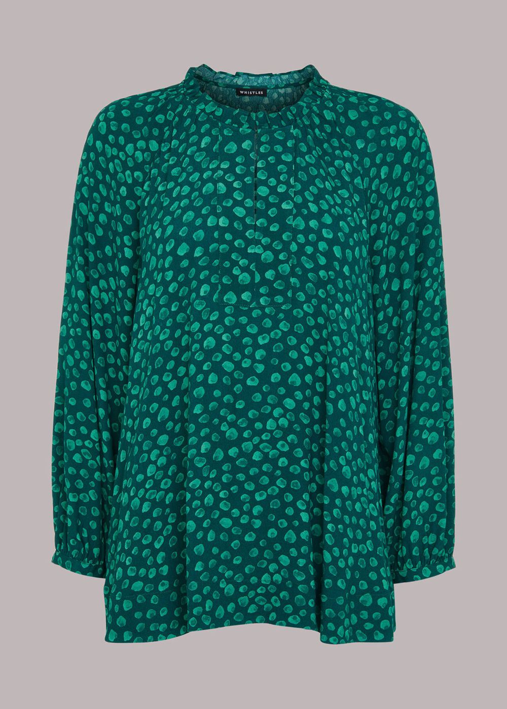 Whistles Lucy Lava Spot Top Green / Multicolor | US-64739JYVQ