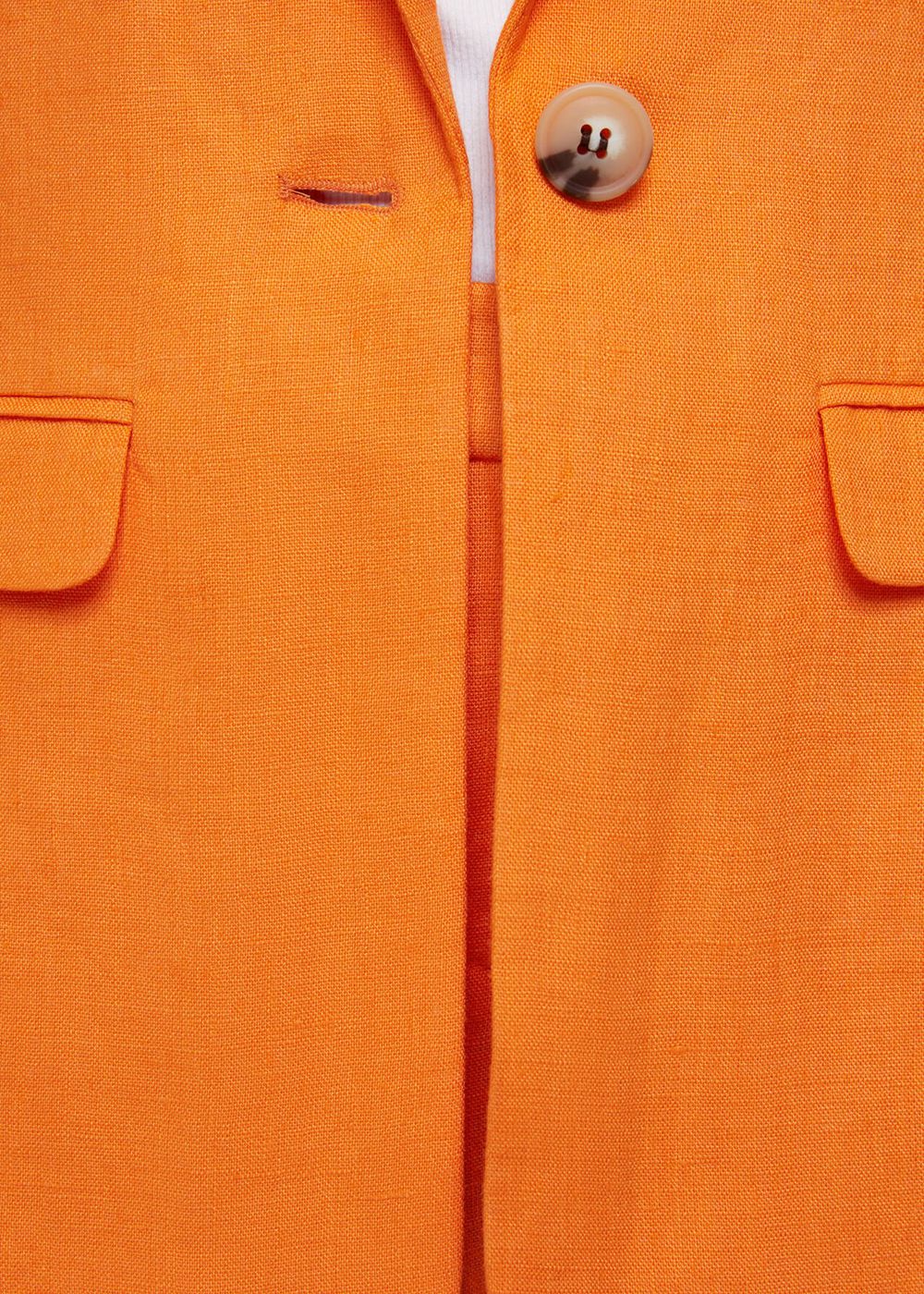 Whistles Lucy Linen Blazer Orange | US-09843OEQK