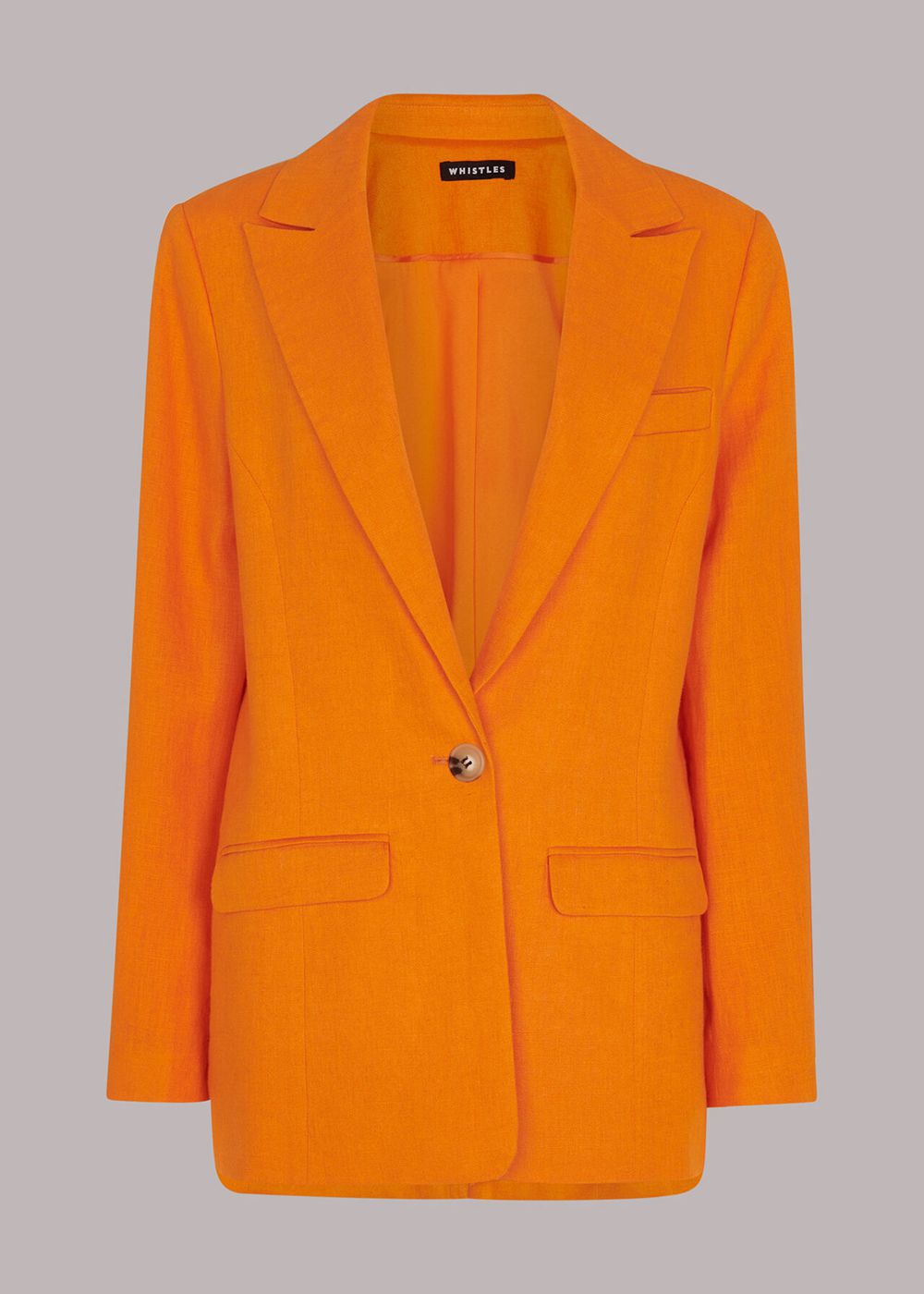 Whistles Lucy Linen Blazer Orange | US-09843OEQK