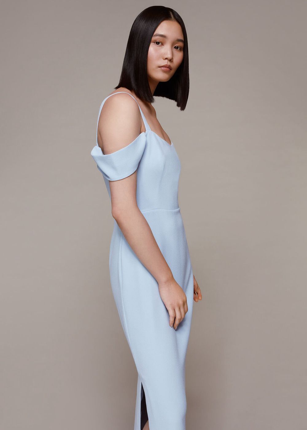 Whistles Lucy Maxi Dress Blue | US-35276ESKO