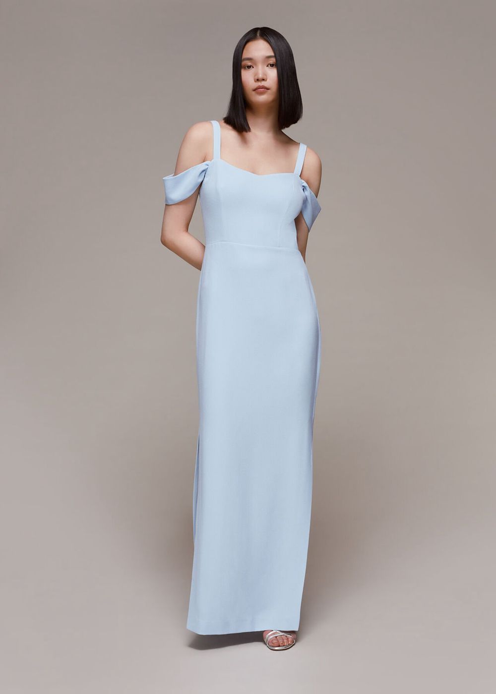 Whistles Lucy Maxi Dress Blue | US-35276ESKO