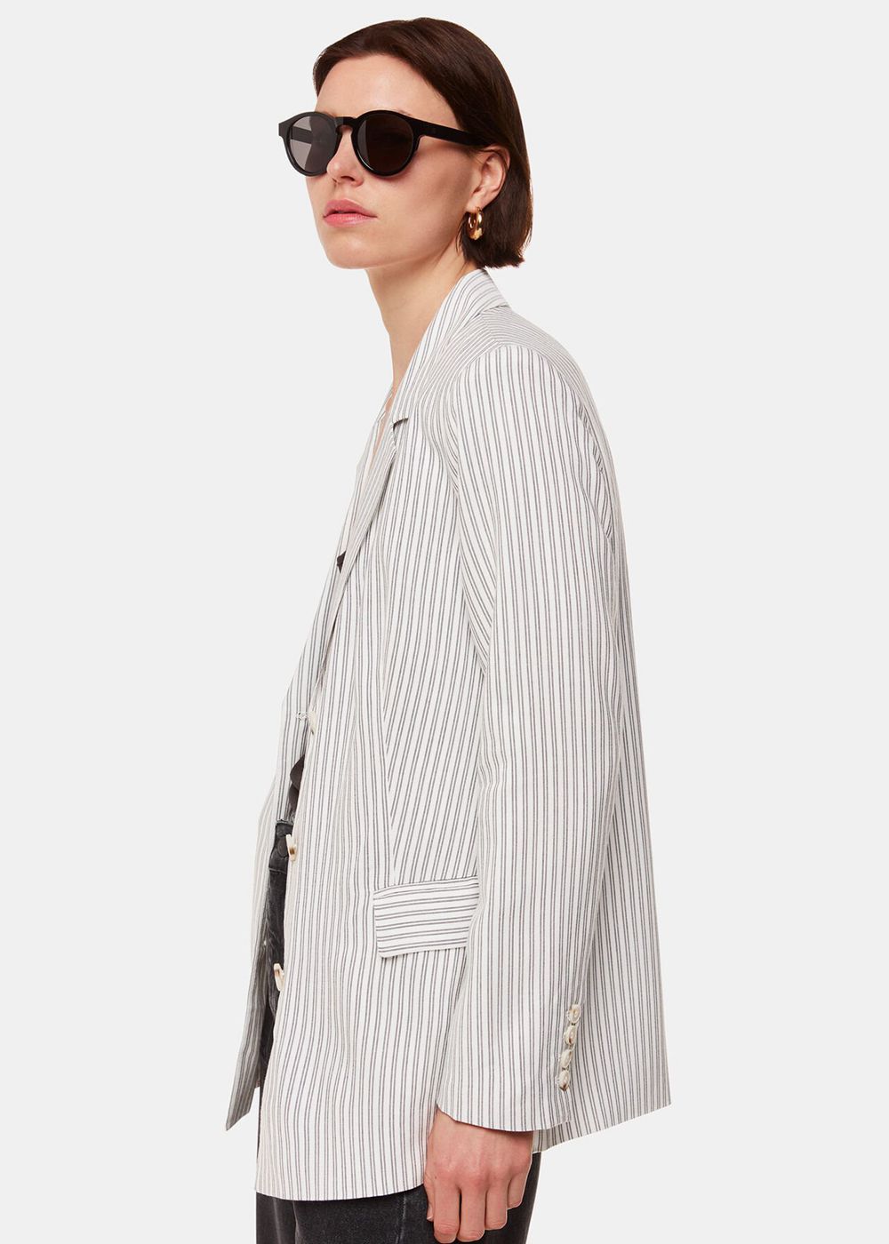 Whistles Luna Stripe Blazer White / Multicolor | US-51298WLJY