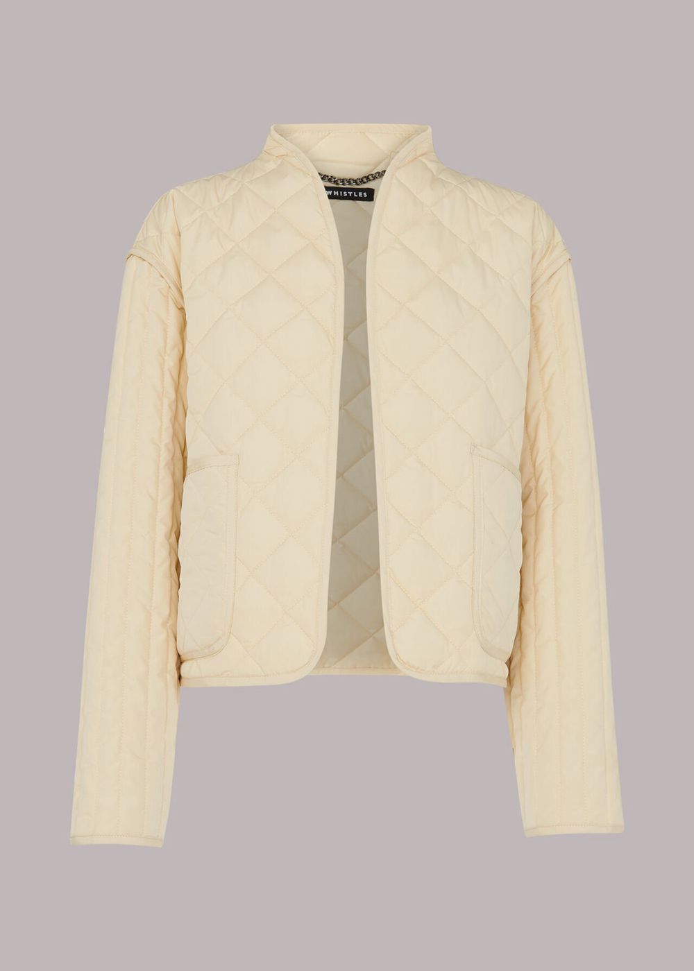 Whistles Lydia Quilted Jacket Yellow | US-08532QOUP