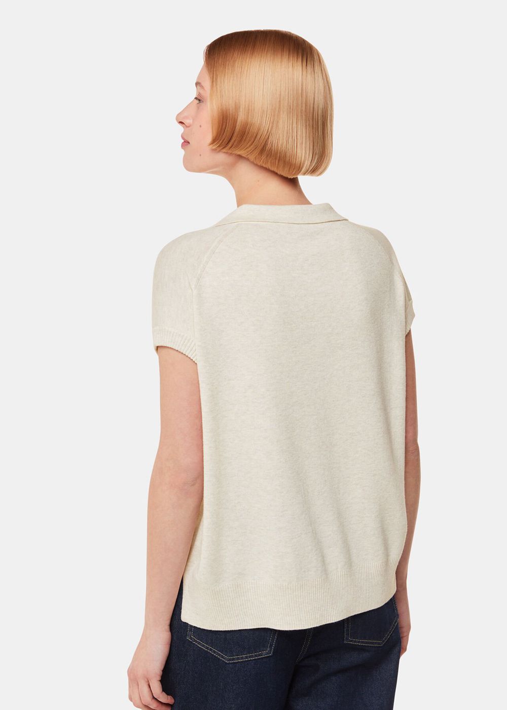 Whistles Lyla Short Sleeve Knitwear Neutral | US-37925YCNO