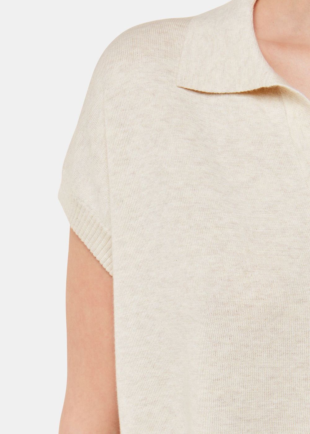 Whistles Lyla Short Sleeve Knitwear Neutral | US-37925YCNO