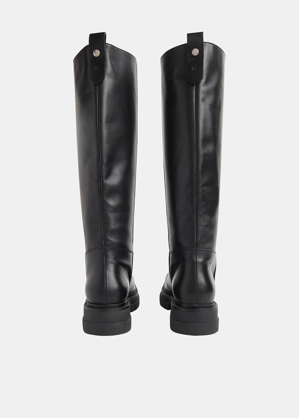 Whistles Maceo Lug Sole Knee-high Boots Black | US-20316WROE