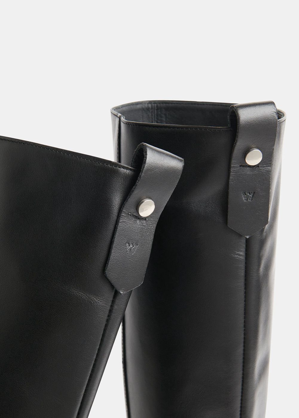 Whistles Maceo Lug Sole Knee-high Boots Black | US-20316WROE